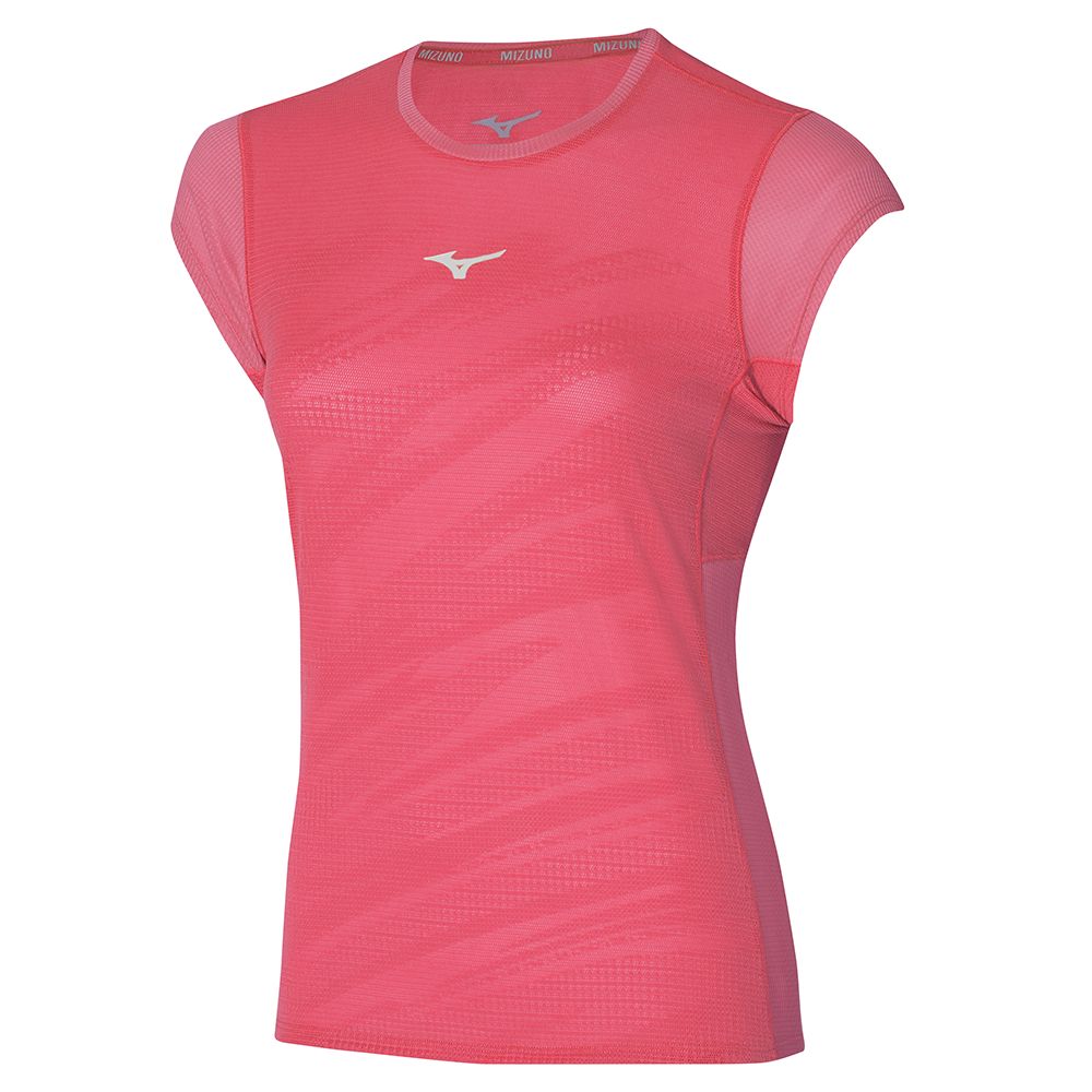 Mizuno Aero Tee Coral | AEZF-10238