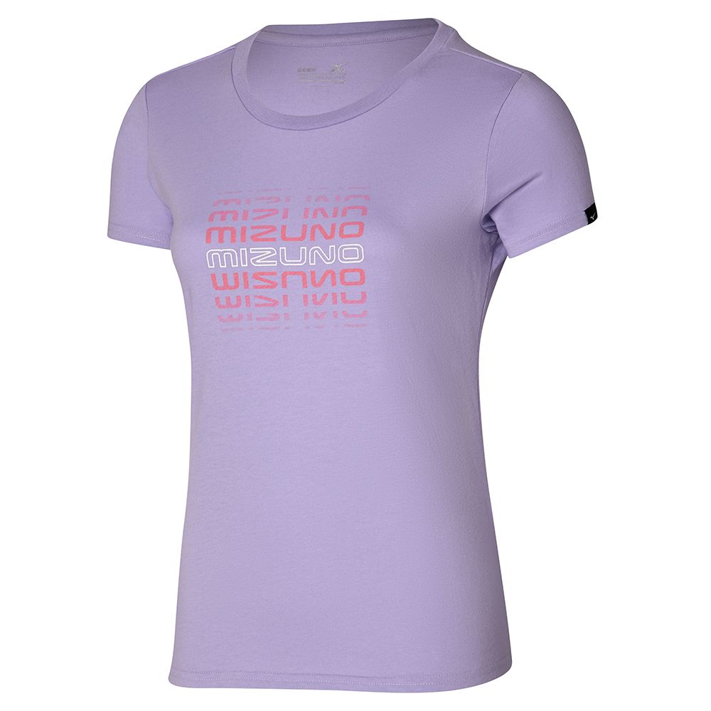 Mizuno Athletics Tee Moradas | NZRE-20648