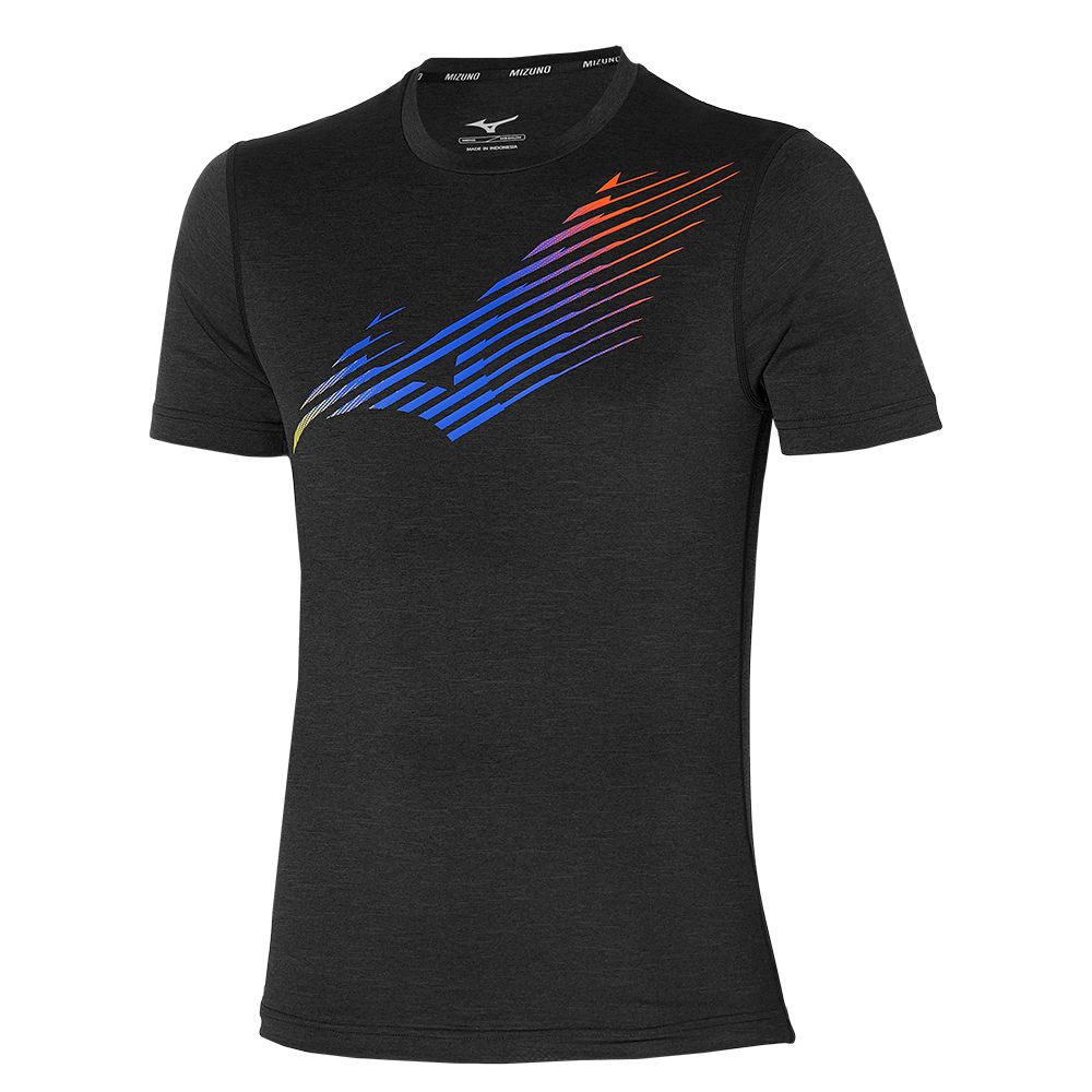 Mizuno Core Estampadas Rb Tee Negras | ELCX-52473