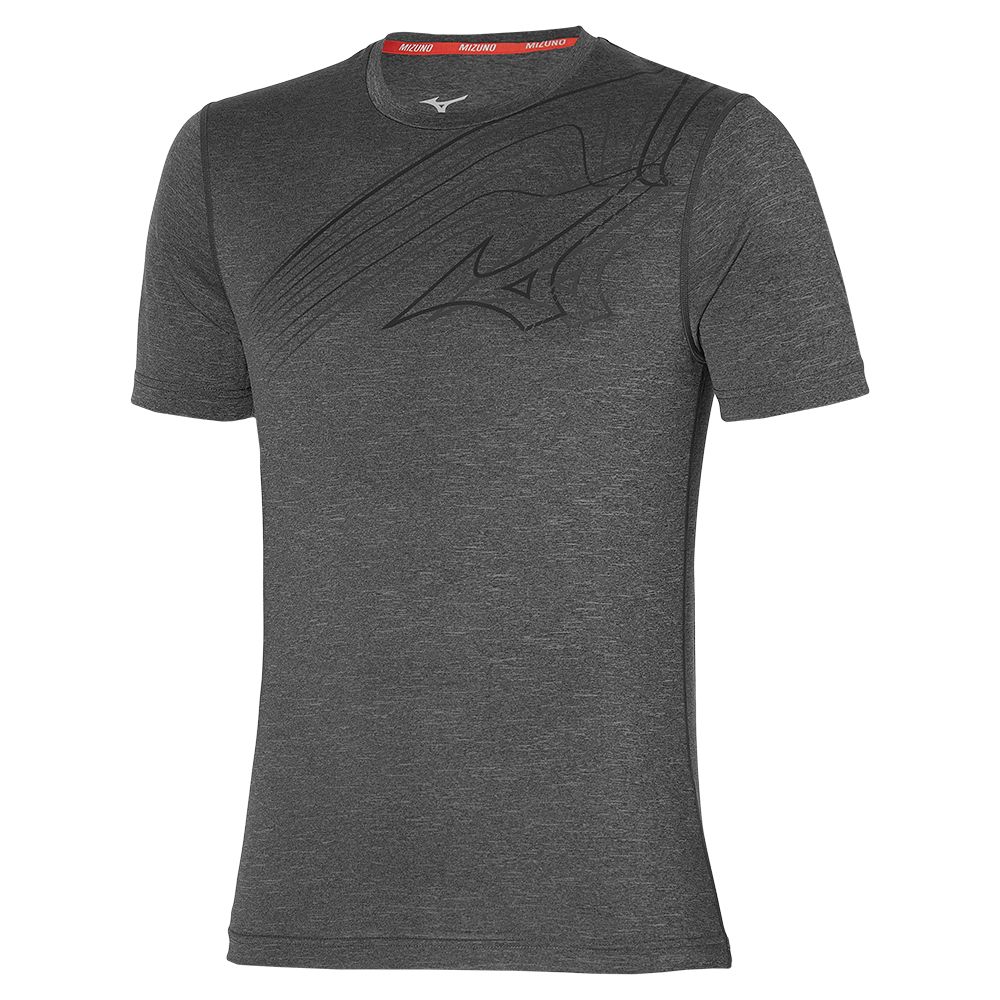 Mizuno Core Estampadas Run Tee Negras | GNDK-27980