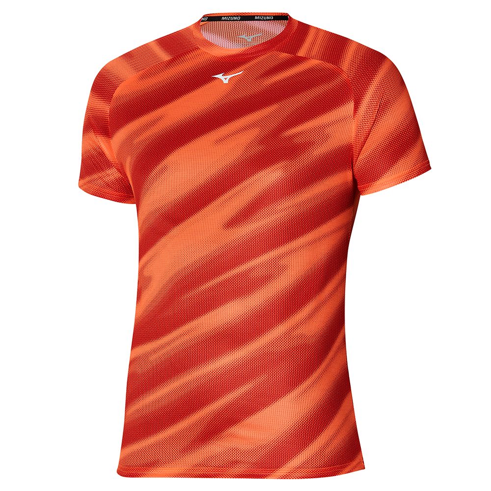 Mizuno Dryaeroflow Estampadas Tee Negras | JAQD-75169