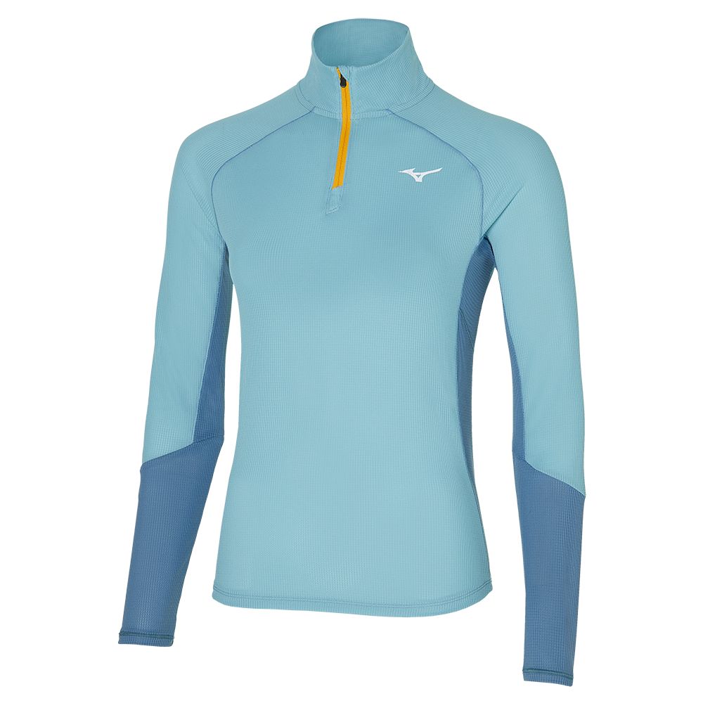 Mizuno Dryaeroflow Ls Tee Azules | QEHM-51276