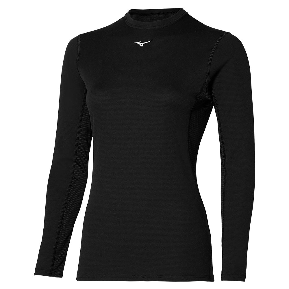 Mizuno Mid Weight Crew Negras | GIPJ-84960