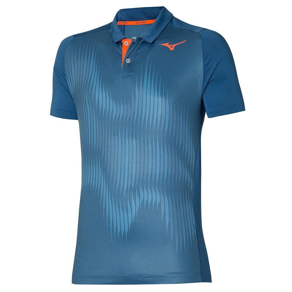 Mizuno Shadow Polo Gris Azules | BMRT-41396