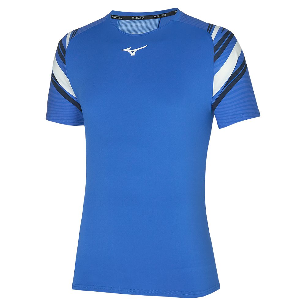 Mizuno Shadow Tee Gris Azules | APYH-59871
