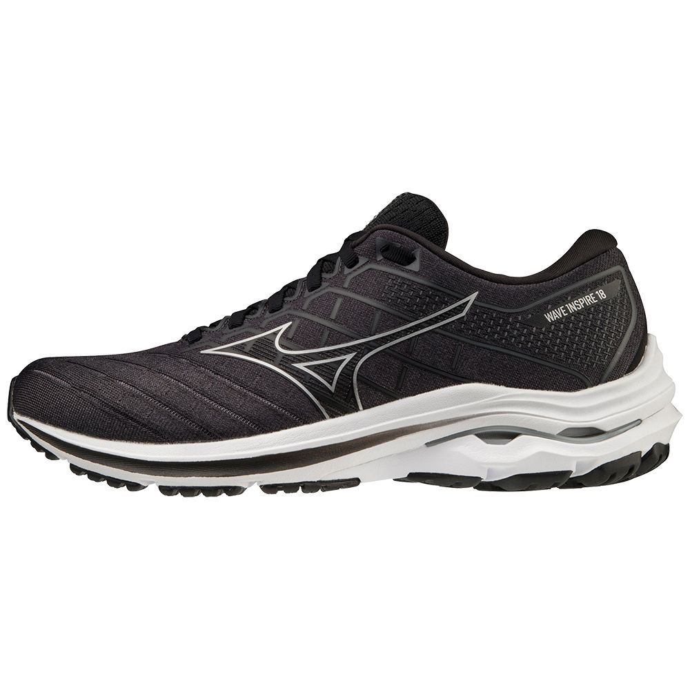 Mizuno Wave Inspire 18 Negras Plateadas | JFPM-46237