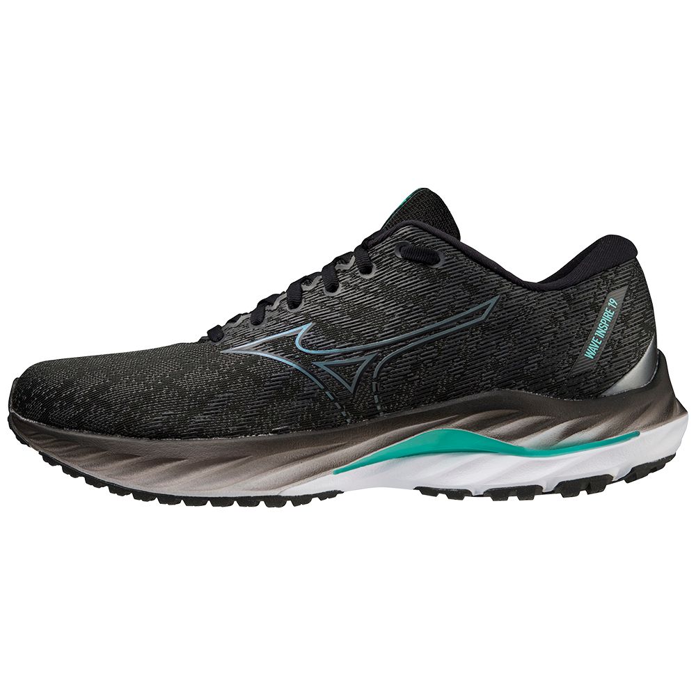 Mizuno Wave Inspire 19 Negras Metal Gris Verde | ASOI-61953