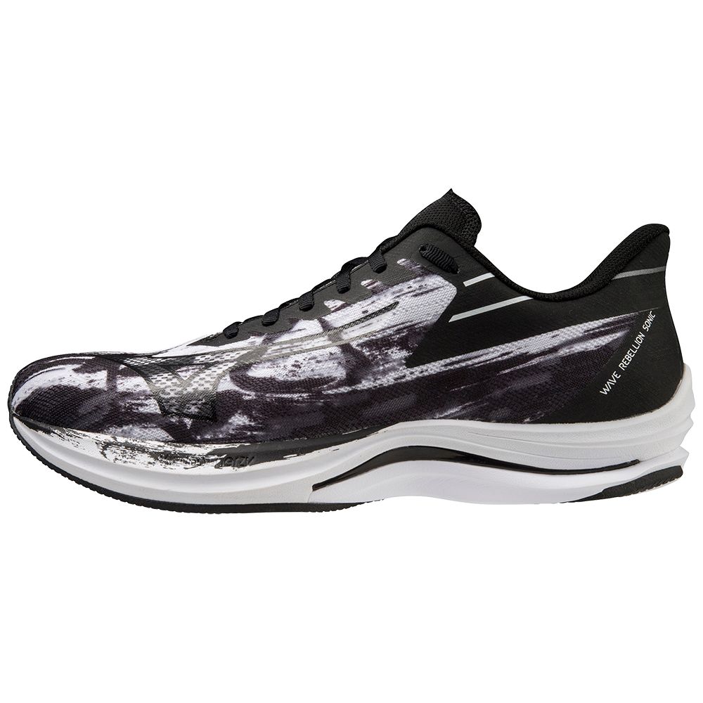 Mizuno Wave Rebellion Sonic Blancas Negras | OWKQ-01326